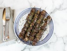 These juicy steak skewers are coated in a delicious marinade, then grilled until perfectly charred. Ree uses two different cuts of steak, each with their own texture, flavor and fat profile; you will be able to taste the difference. It&rsquo;s a wonderful idea for dinner during the spring and summer months when you are firing up the grill.