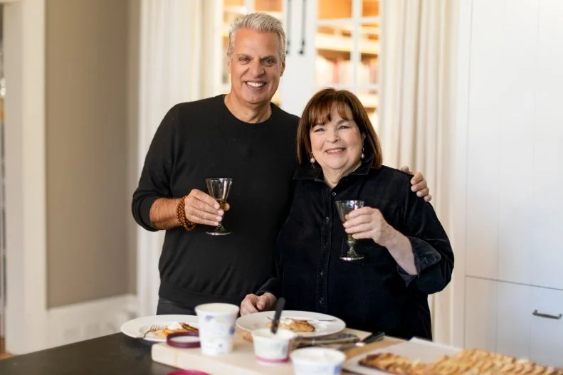 Ina Garten, Eric Ripert and French Apple Tart, as seen on Be My Guest with Ina Garten, Season 6.