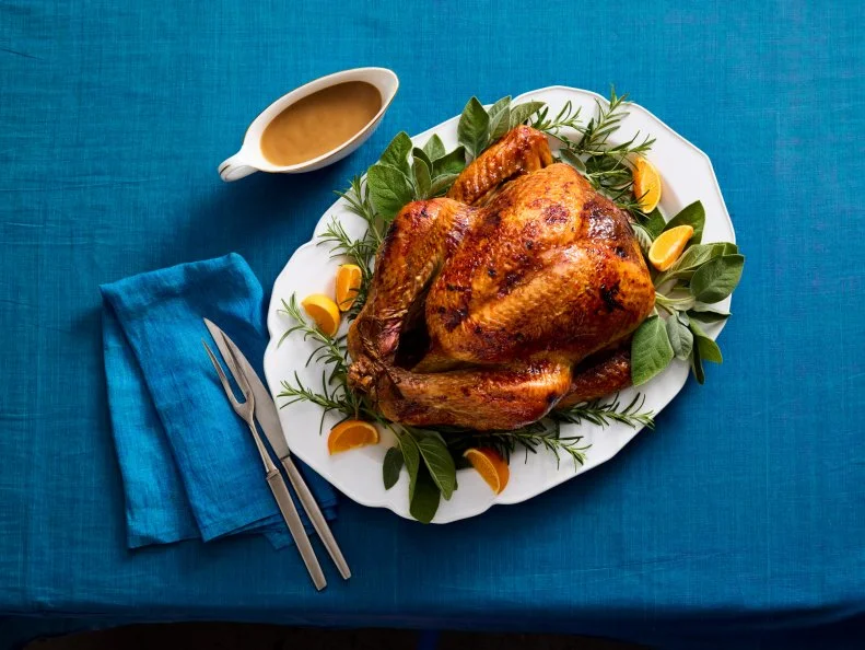 Tea-Brined Turkey with Red Pepper Jelly Glaze