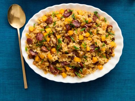 Sticky Rice Stuffing with Squash and Chestnuts