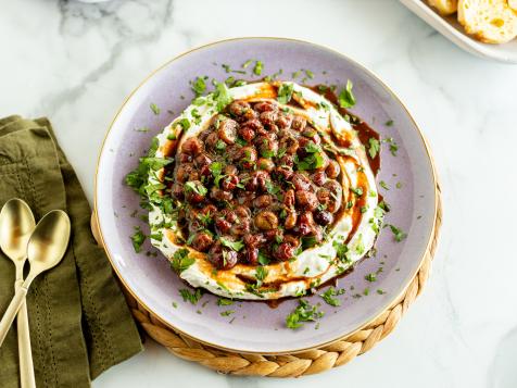 Whipped Feta and Balsamic Grapes