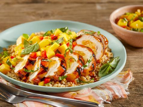 Mango Fire Cheddar-Stuffed Chicken