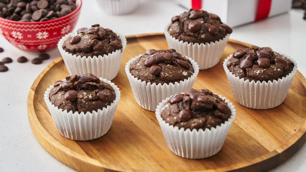 Double Chocolate Muffins with Molten Centers