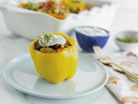 Beef and Bean Stuffed Peppers