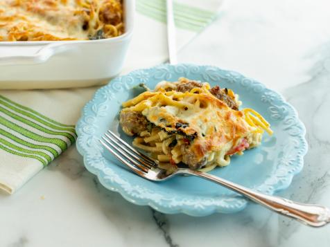 Baked Sausage and Pepper Bucatini