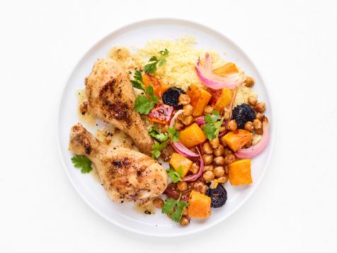 Sheet Pan Drumsticks With Butternut Squash And Chickpeas