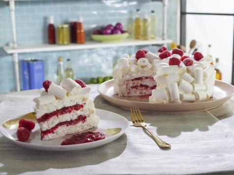 Raspberry and Cream Concorde Cake