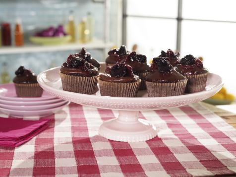 Chocolate Cherry Cupcakes with a Silky Ganache