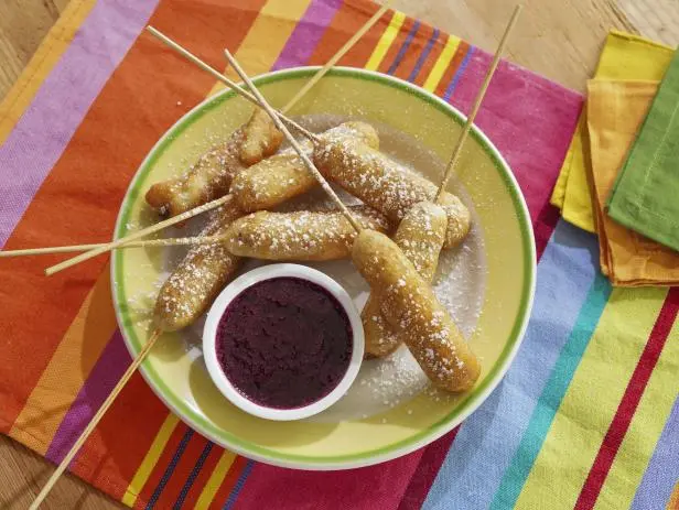 Breakfast Sausage Corn Dog Recipe | Jeff Mauro | Food Network