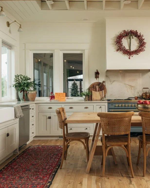 Hosts Dave and Jenny Marrs's kitchen, as seen on Fixer to Fabulous Holiday Social Project on HGTV.