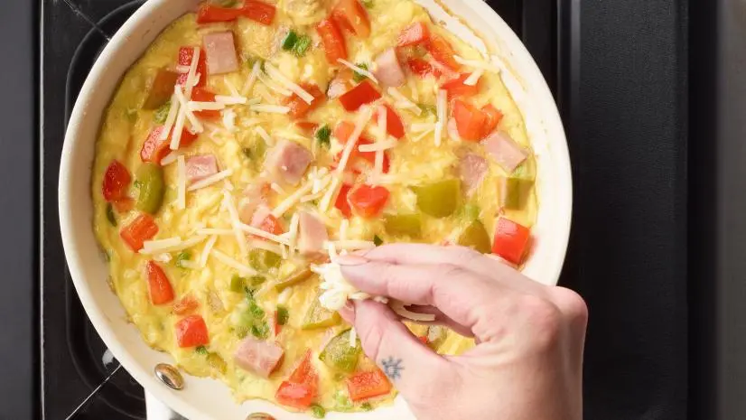 Food Network Kitchen’s How to How to Make A Western Omelette, as seen on Food Network.