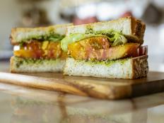 When Ree has picked a crop of tomatoes from her garden, she likes nothing more than making a delicious sandwich with abundant fresh pesto. It&rsquo;s the perfect lunchtime snack on a long hot summer day.