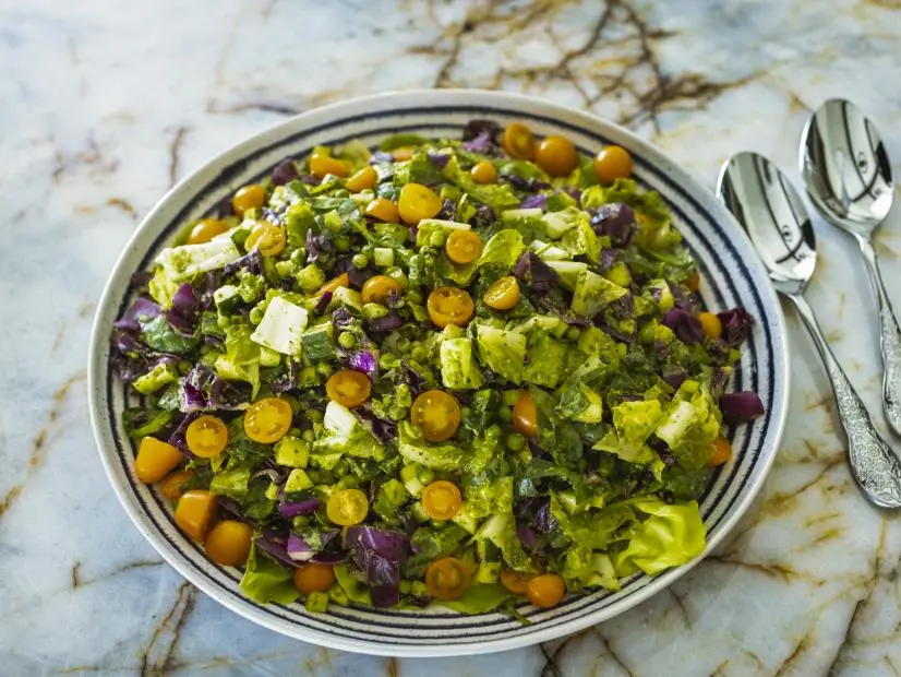 Close-up of Green Goddess Chopped Salad, as seen on The Pioneer Woman, Season 38