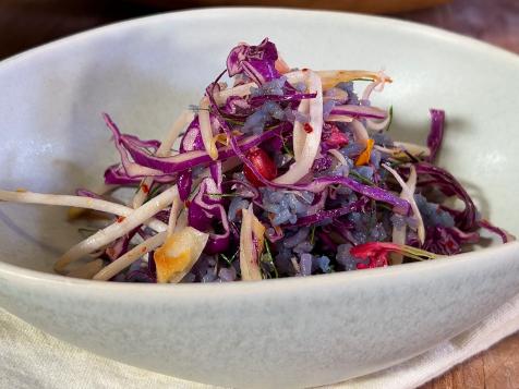 Khao Yum (Southern Thai Rice Salad with Butterfly Pea Flower)