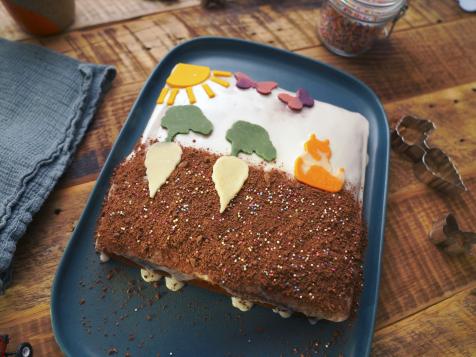 Red Bean Snacking Cake with Yogurt Glaze
