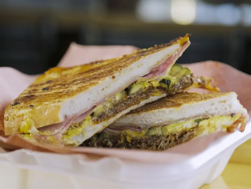 Toni Montanai Cubano as prepared by Chef/Owner Richard Sterck at the Paper Bag Deli in Gainesville, Florida as seen on Food Network's Diners Drive-Ins and Dives, Season 41.
