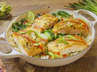 1 Dish Salmon + Veggies  as seen in Girl Meets Farm Season 15.