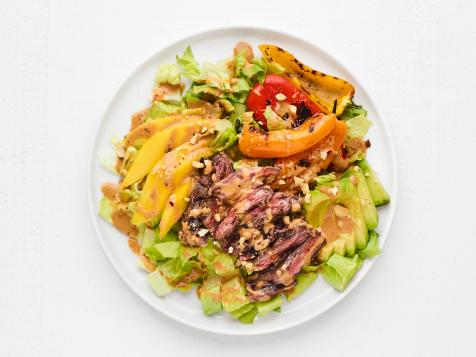 Skirt Steak Salad with Spicy Peanut Dressing