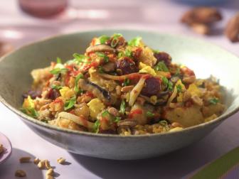 Beauty shot of Molly's Sticky Fried Rice with Lap Cheong as seen in Girl Meets Farm Season 15