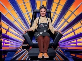 Challenger Shirley Chung is crowned the final ruler, portrait, as seen on House of Knives, Season 1.