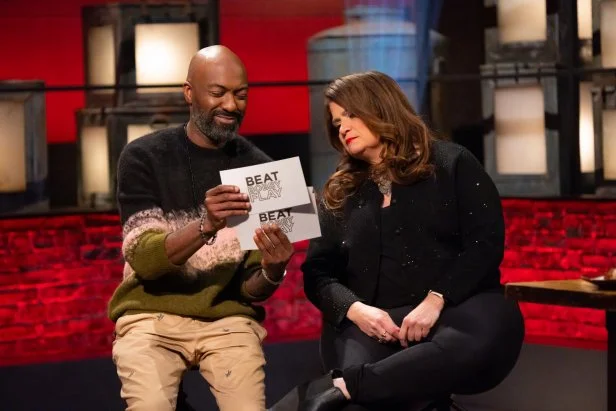 Special Guests Desus Nice and Alex Guarnaschelli in final round winner reveal,  as seen on Beat Bobby Flay, Season 40