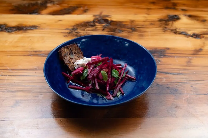 Contender Amanda Freitag's 1 dish with secret ingredient, Fruit cake, as seen on Beat Bobby Flay, Hoiliday Throwdown Season 4
