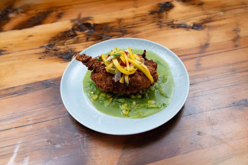 Contender Maneet Chauhan's round 2 dish with secret ingredient, Squab, as seen on Beat Bobby Flay, Hoiliday Throwdown Season 4