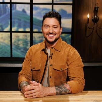 Judge Gabe Bertaccini poses, as seen on Chopped: Battle Italiano, Season 58.