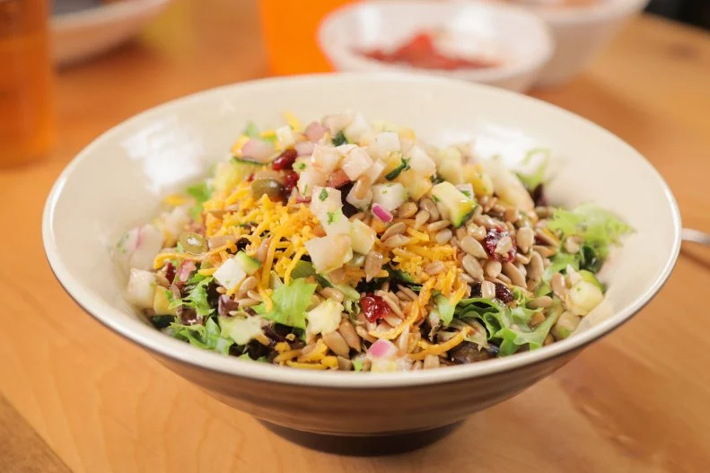 Bowl of Rice and Vegetables With Shredded Meat 