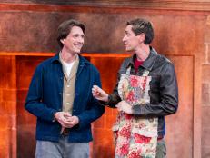 Hosts James and Oliver Phelps, as seen on Harry Potter: Wizards of Baking, Season 2.