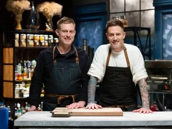 Michael and Bryan Voltaggio, as seen on Bobby’s Triple Threat, Season 4.
