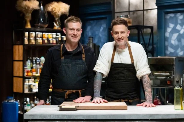 Michael and Bryan Voltaggio, as seen on Bobby’s Triple Threat, Season 4.