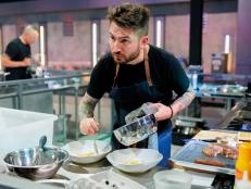Contestant Alex Stupak, cooking process, as seen on 24 in 24: Last Chef Standing, Season 3.