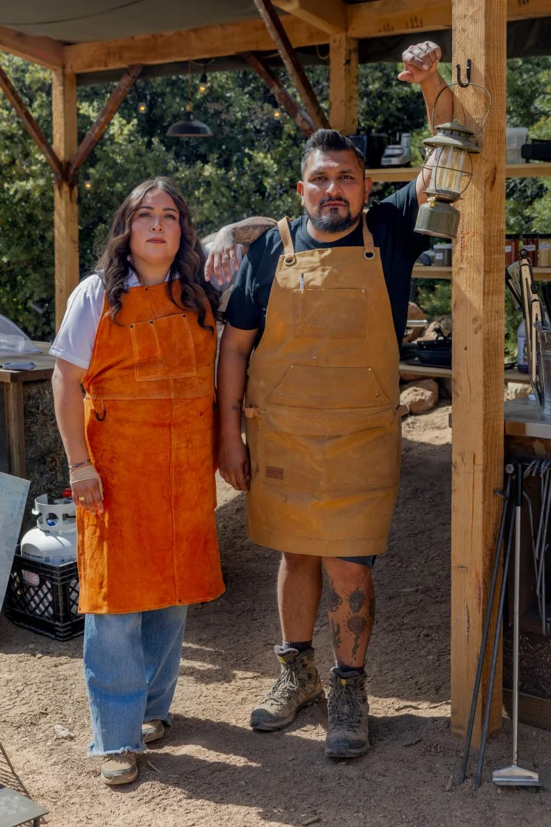 Esaul Ramos and Grecia Ramos of team The Heavy Hitters  pose for a portrait as seen on Pit Masters, Season 1.
