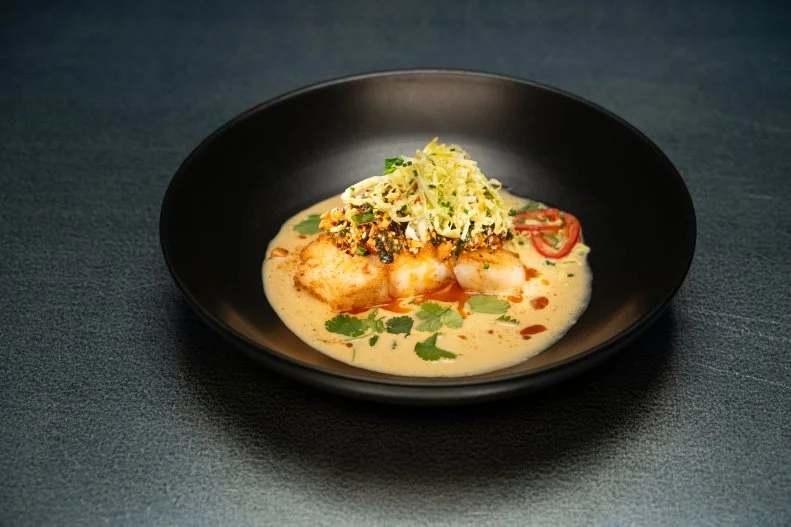 Round 1 dish by Antonia Lofaso, as seen on Alex vs America, Season 5.
