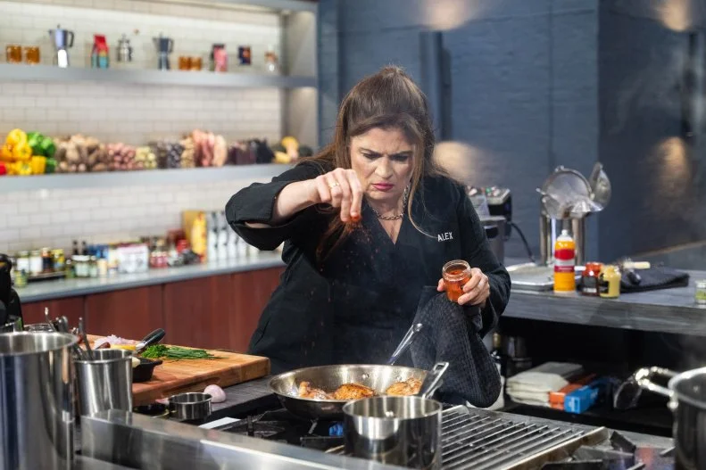 Chef Alex Guarnaschelli, as seen on Alex vs America, Season 5.
