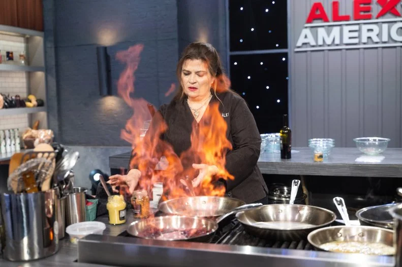 Contestant Chef Alex Guarnaschelli, as seen on Alex vs America, Season 5.