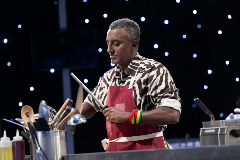 Contestant Marcus Samuelsson, as seen on Alex vs America, Season 5.