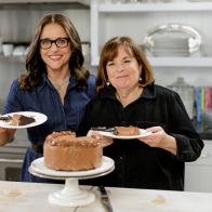 Ina Garten, Julia Louis-Dreyfus and Beatty's Chocolate Cake, as seen on Be My Guest with Ina Garten, Season 6.