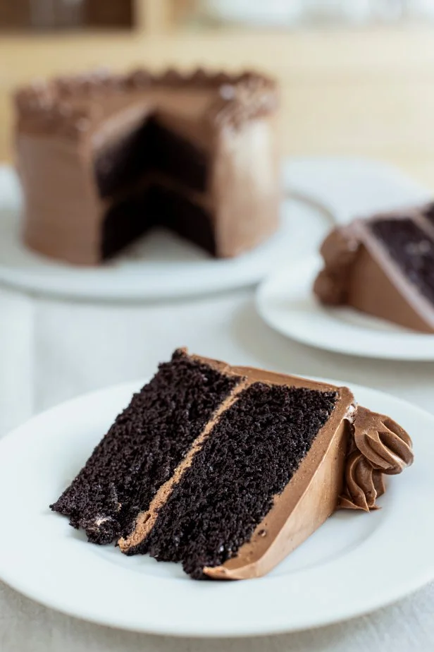 Close-up of Beatty's Chocolate Cake, as seen on Be My Guest with Ina Garten, Season 6.