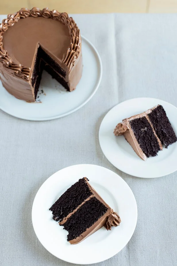 Close-up of Beatty's Chocolate Cake, as seen on Be My Guest with Ina Garten, Season 6.