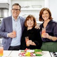 Ina Garten, Stephen Colbert, Evie McGee, Capri Sunset and Green Goddess Dip, as seen on Be My Guest with Ina Garten, Season 6.
