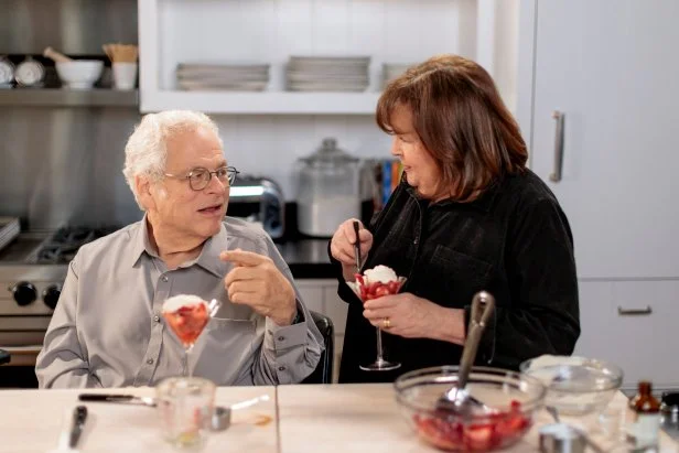 Ina Garten, Itzhak Perlman and Strawberries Romanoff, as seen on Be My Guest with Ina Garten, Season 7