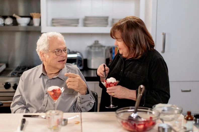 Ina Garten, Itzhak Perlman and Strawberries Romanoff, as seen on Be My Guest with Ina Garten, Season 7