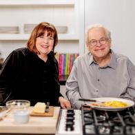 Ina Garten and Tri-berry Ricotta Breakfast Cake, as seen on Be My Guest with Ina Garten, Season 7