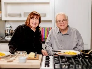 Ina Garten and Tri-berry Ricotta Breakfast Cake, as seen on Be My Guest with Ina Garten, Season 7