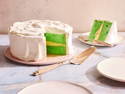 Pandan Chiffon Layer Cake with Coconut Pastry Cream