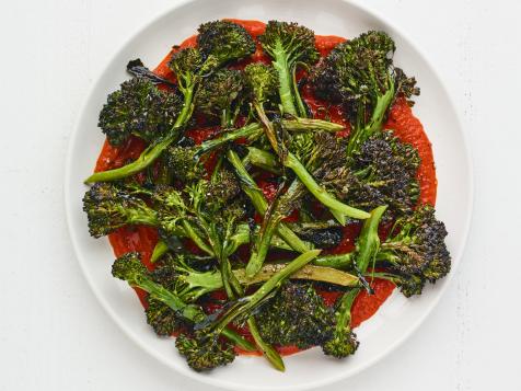 Broccolini with Chili Crisp-Red Pepper Sauce