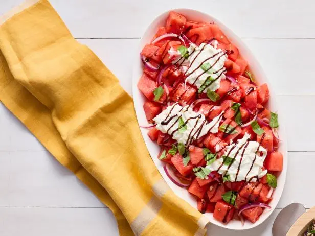 Marinated Watermelon & Burrata Summer Salad