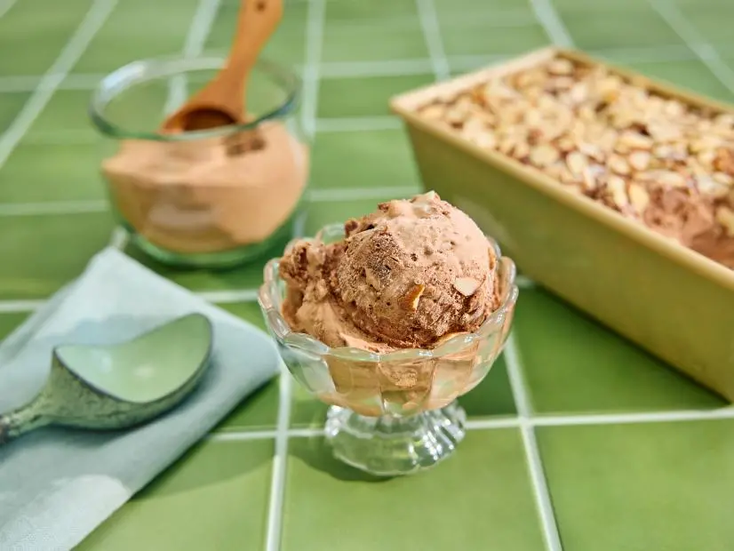 Andy Liang's High-Protien No-Churn Chocolate Almond Ice Cream for Food Network Kitchen